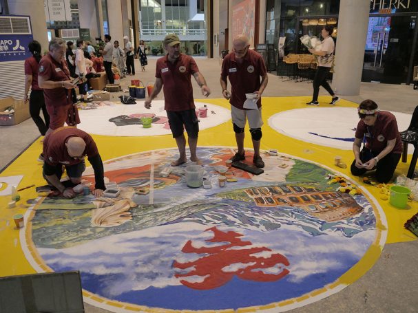 Participando en el festival