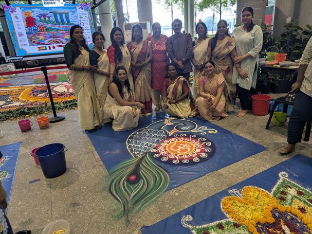 Participando en el festival