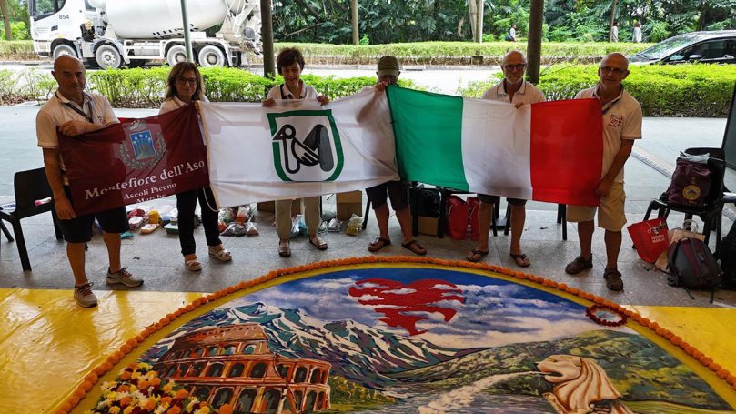 Participando en el festival