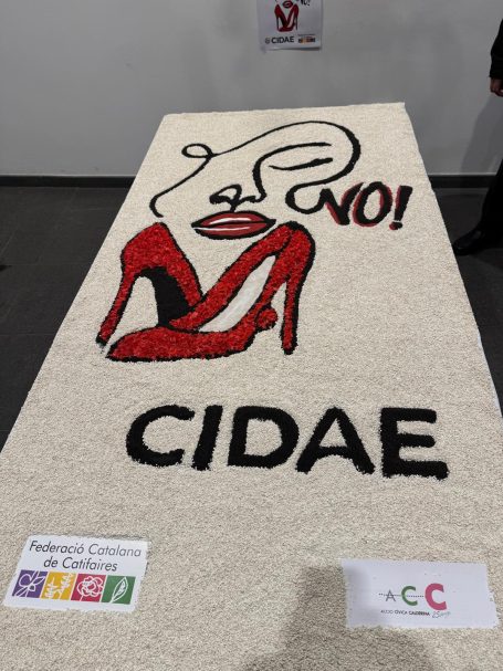 Alfombra realizada por ACC y la Federacoió Catalana de Catifaires